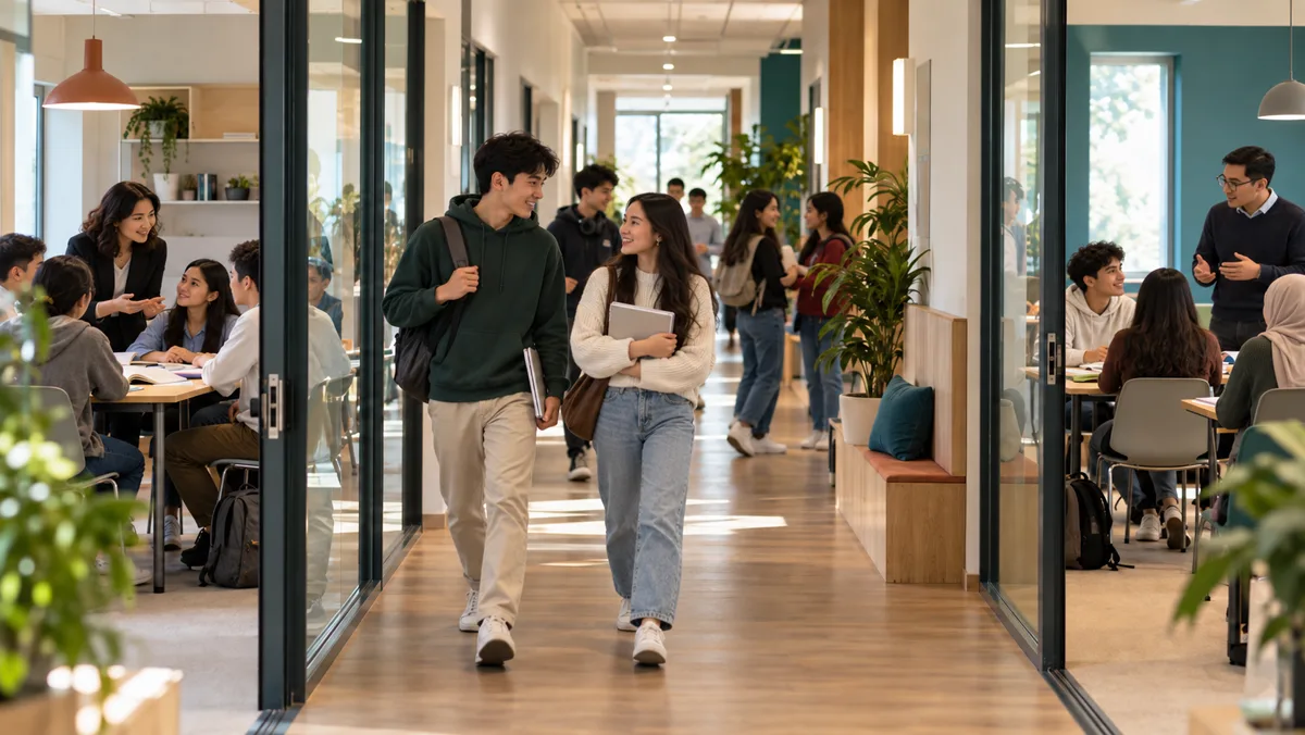 Students and lessons across the centre